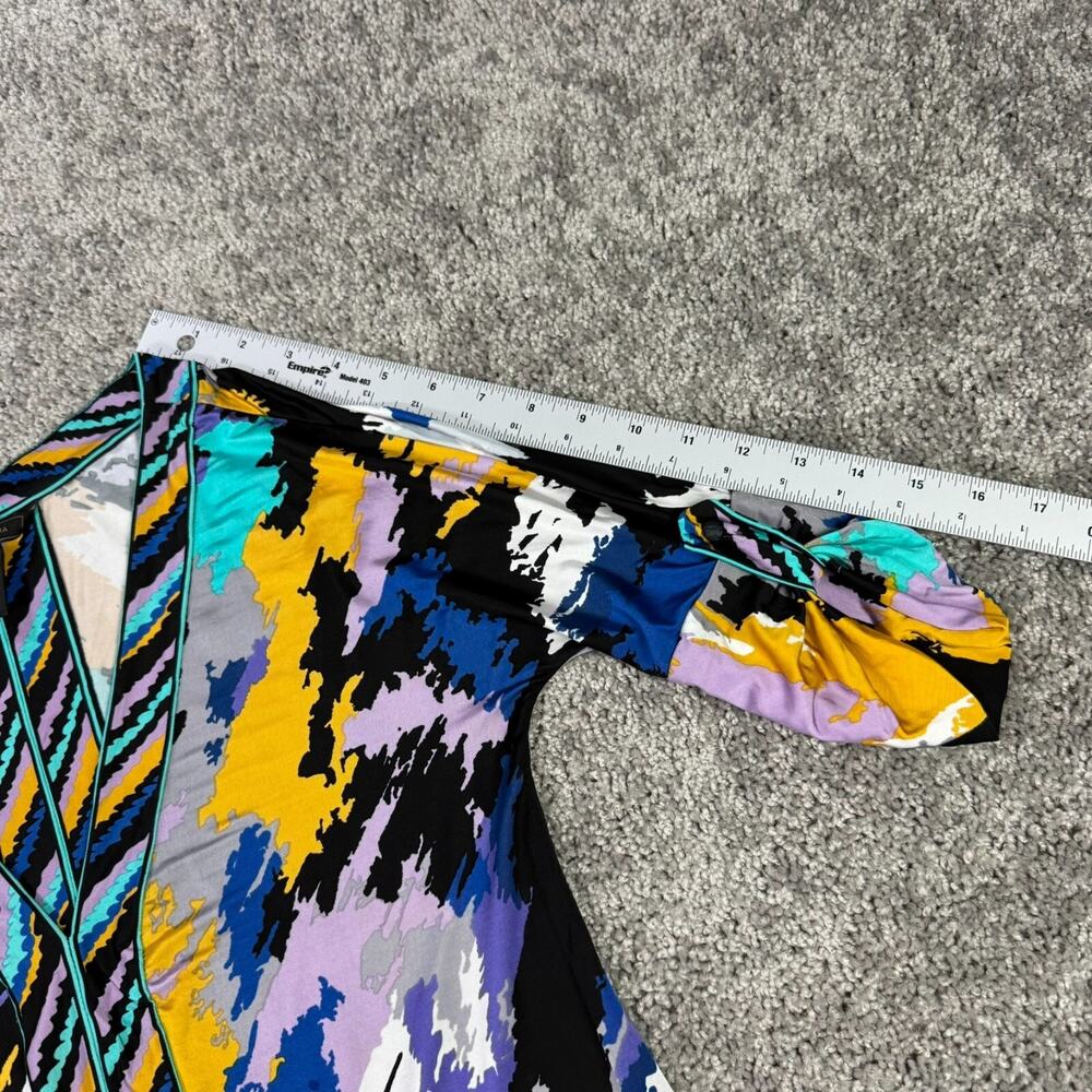 BCBG Max Azria Brushstroke Stretch Dress Dolman Sleeve XS Excellent - Picture 7 of 8
